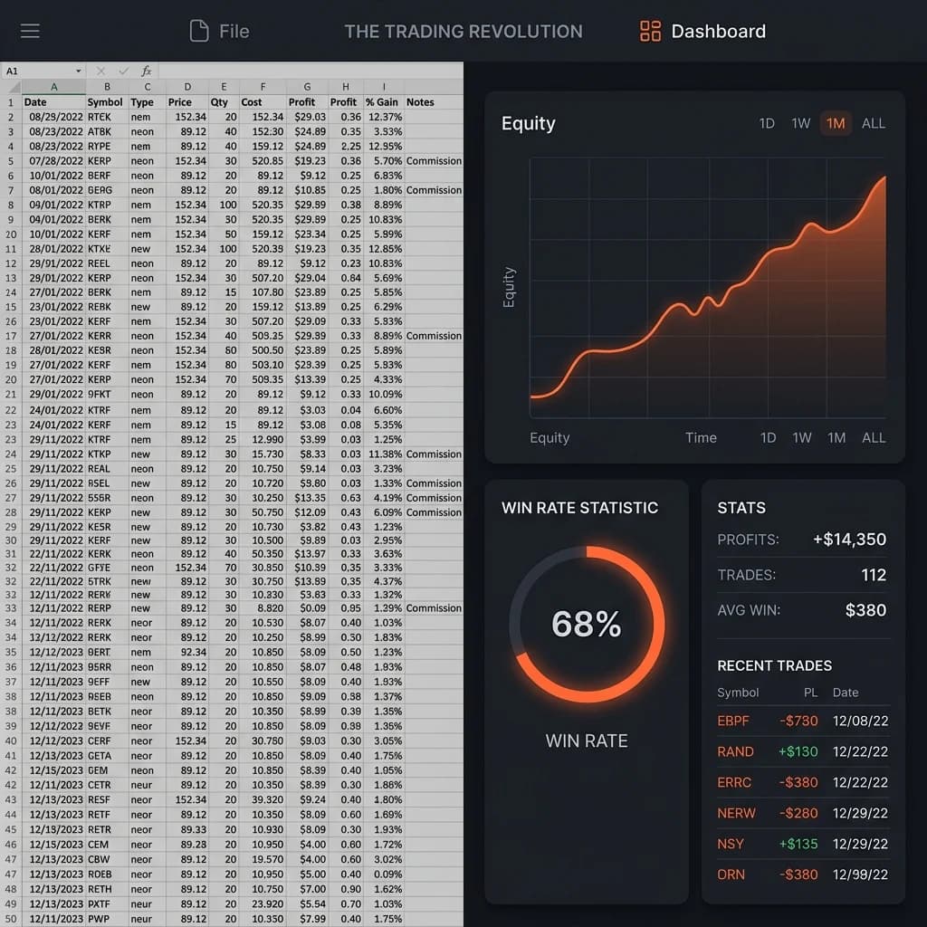 Trading Journal in Excel vs Automated Software: Which Wins? — Edgelog Trading Log Guide Trading Journal in Excel vs Automated Software: Which Wins? — Forex & Crypto Trading Journal Guide by Edgelog