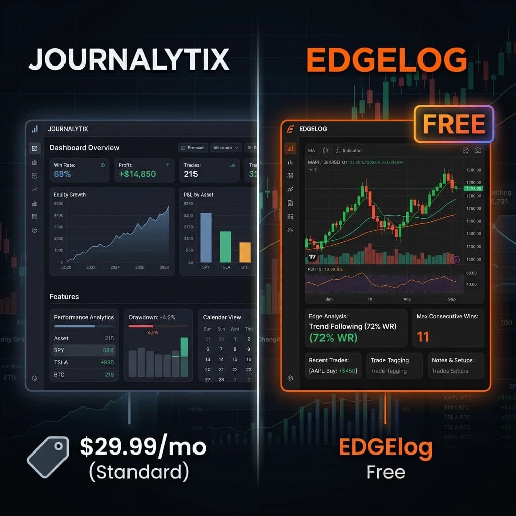 Journalytix vs Edgelog: Paid Analytics vs Free Automated Journals — Edgelog Trading Log Guide Journalytix vs Edgelog: Paid Analytics vs Free Automated Journals — Forex & Crypto Trading Journal Guide by Edgelog